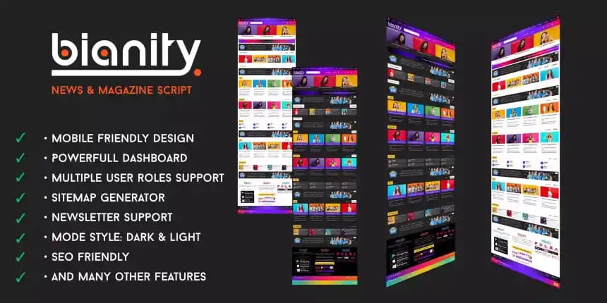 Bianity - News and Magazine Script